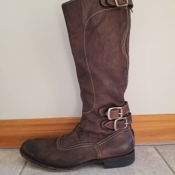 Brown Leather Motorcycle Boots Paul Smith X Triumph - Picture 2 of 5